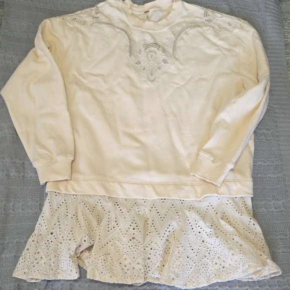 Free People Prairie Sweatshirt Medium - Picture 3 of 9